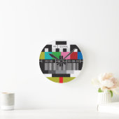 Retro Test-Schirm, keine Signal-Wanduhr Runde Wanduhr (Zuhause)