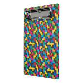Retro-Tetris-Blöcke Nahtloses Muster Mini Klemmbrett (Gewinkelt2)