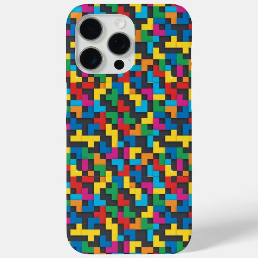 Retro Tetris Blocks Seamless Pattern Case-Mate iPhone Hülle (Rückseite)