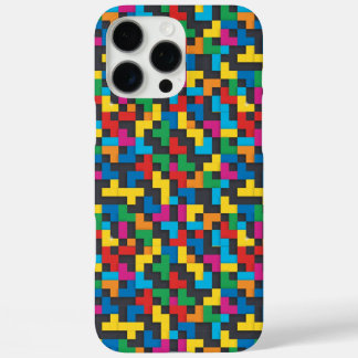 Retro Tetris Blocks Seamless Pattern iPhone 16 Pro Max Hülle