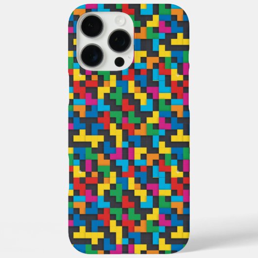 Retro Tetris Blocks Seamless Pattern Case-Mate iPhone Hülle (Rückseite)