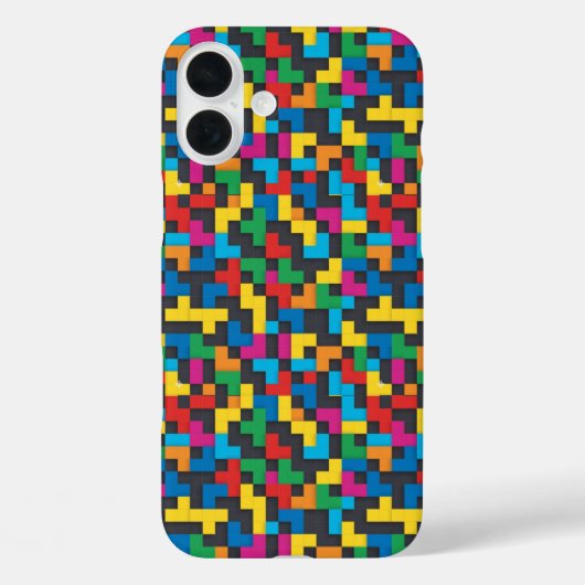Retro Tetris Blocks Seamless Pattern Case-Mate iPhone Hülle (Rückseite)