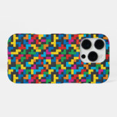Retro Tetris Blocks Seamless Pattern iPhone Hülle (Rückseite (Horizontal))