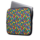 Retro Tetris Blocks Seamless Pattern Laptopschutzhülle (Vorderseite Links)