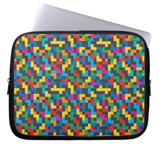 Retro Tetris Blocks Seamless Pattern Laptopschutzhülle