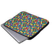 Retro Tetris Blocks Seamless Pattern Laptopschutzhülle (Vorne Knopf)
