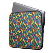 Retro Tetris Blocks Seamless Pattern Laptopschutzhülle (Vorderseite Links)