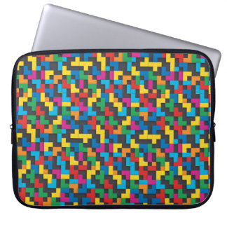 Retro Tetris Blocks Seamless Pattern Laptopschutzhülle