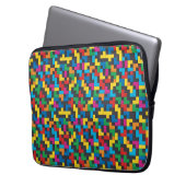 Retro Tetris Blocks Seamless Pattern Laptopschutzhülle (Vorderseite Links)