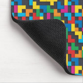 Retro Tetris Blocks Seamless Pattern Mousepad (Ecke)