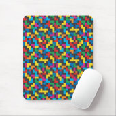 Retro Tetris Blocks Seamless Pattern Mousepad (Mit Mouse)