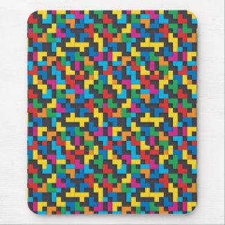 Retro Tetris Blocks Seamless Pattern Mousepad