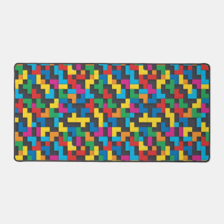Retro Tetris Blocks Seamless Pattern Schreibtischunterlage