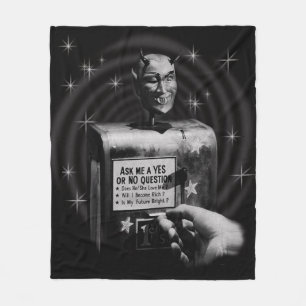 Retro Teufel-Fragekiste (vintage) Fleecedecke