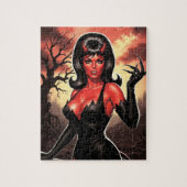 Retro teuflisches Pin-up Mädchen Puzzle (Vertikal)