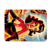 Retro teuflisches Pin-up Magnet (Horizontal)