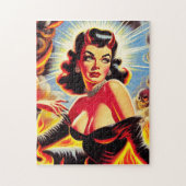 Retro teuflisches Pin-up Puzzle (Vertikal)