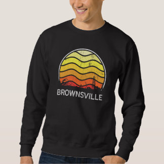Retro Texas Brownsville Visitors Skyline Vintage U Sweatshirt