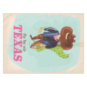 Retro Texas Cowboy Reiseplakat Tischdecke (Vorderseite (Horizontal))