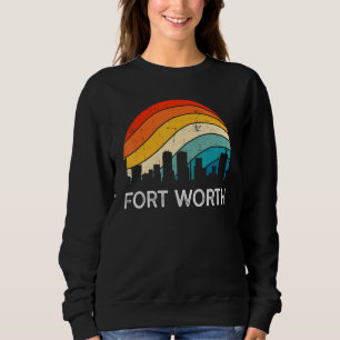 Retro Texas Fort Worth Skyline Vintage Urban Wolke Sweatshirt