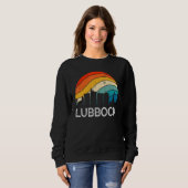 Retro Texas Lubbock Skyline Vintage Urban Skyscrap Sweatshirt (Vorne ganz)