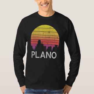 Retro Texas Plano Skyline Vintage Urban Buildings T-Shirt