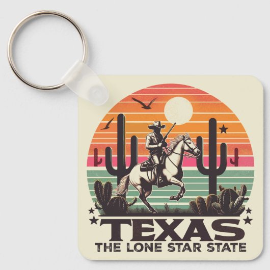 Retro Texas Schlüsselanhänger (Vorderseite)