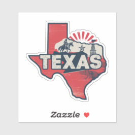 Retro Texas Staat Car Sticker