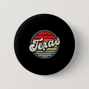 Retro Texas Zuhause Staat Cool 70er Style Sunset M Button