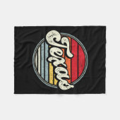 Retro Texas Zuhause Staat Cool 70er Style Sunset M Fleecedecke (Vorderseite (Horizontal))