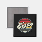 Retro Texas Zuhause Staat Cool 70er Style Sunset M Magnet (Vorderseite/Rückseite)