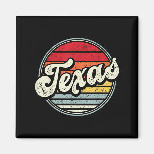 Retro Texas Zuhause Staat Cool 70er Style Sunset M Magnet