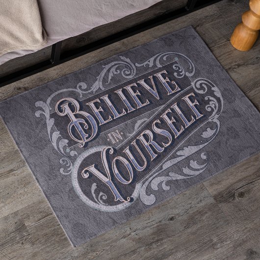 Retro Text Blühe Motivierend Zitat Geschenk grau Fußmatte