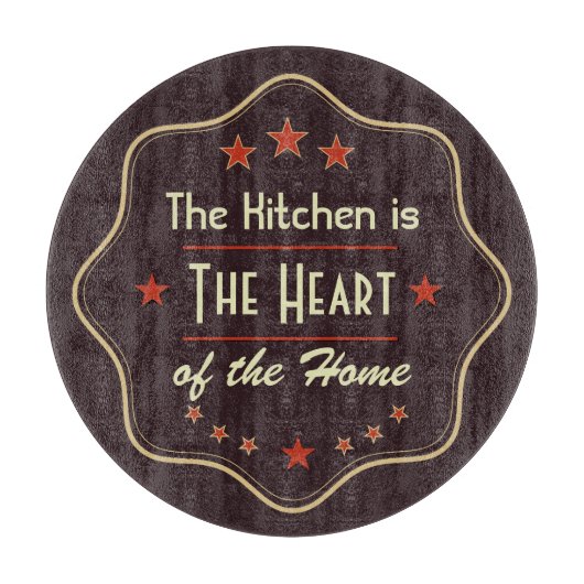 Retro Text Kitchen Quote Schneidebrett (Vorderseite)