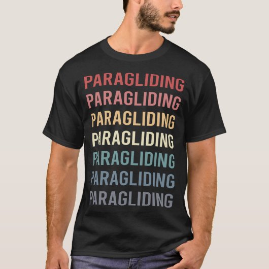 Retro Text Paragliding Paraglide T-Shirt (Vorderseite)