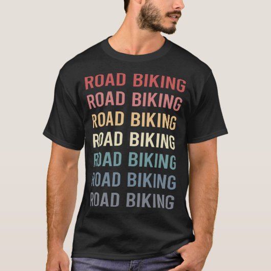 Retro Text Road Bike T-Shirt (Vorderseite)