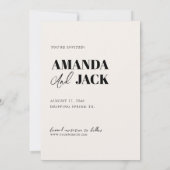 Retro Text und Foto Hochzeit speichern Sie das Dat Save The Date (Rückseite)