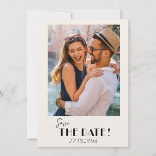 Retro Text und Foto Hochzeit speichern Sie das Dat Save The Date