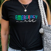 Retro Text Wavy Emergency Nurgency T - Shirt