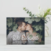 Retro-Text | Wir haben Hochzeitsfeiern gegessen Ankündigung (Stehend Vorderseite)