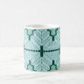 Retro textiles Garnhuschen, grafischer Puls. Kaffeetasse (Mittel)
