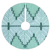 Retro textiles Garnhuschen, grafischer Puls. Polyester Weihnachtsbaumdecke (Vorderseite)