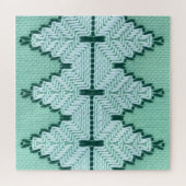 Retro textiles Garnhuschen, grafischer Puls. Puzzle (Horizontal)
