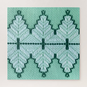 Retro textiles Garnhuschen, grafischer Puls. Puzzle