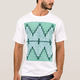 Retro textiles Garnhuschen, grafischer Puls. T-Shirt