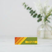 Retro THAI Mini Visitenkarte (Stehend Vorderseite)