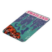 Retro Thailand tiger Reiseplakat Magnet (Linke Seite)