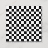 Retro Thank You Graduation Black Checkerboard Begleitkarte (Rückseite)