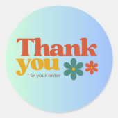 Retro Thank You Sticker (Vorderseite)