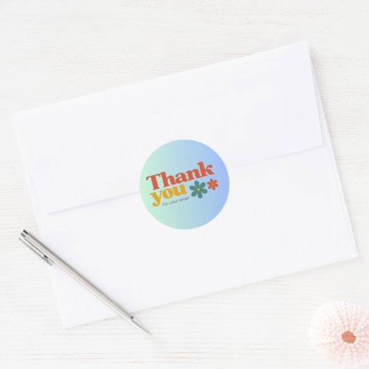 Retro Thank You Sticker (Umschlag)